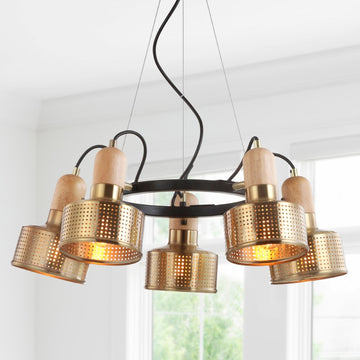 Gallery Adjustable Spotlight Metal LED Chandelier - JONATHAN Y